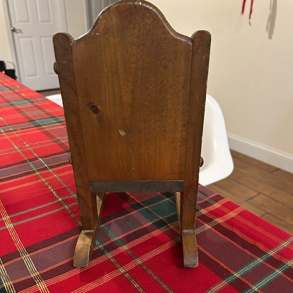 Vintage Wooden Doll Rocking Chair - Picture 4 of 12